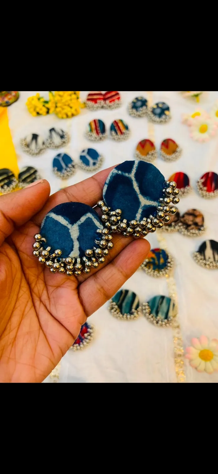 Buy Fabric Earrings from Rimberio Fashions - Reseller Bazzar